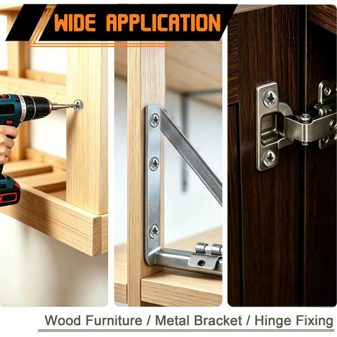 304 Stainless Steel Wood And Sheet Metal Screws Set, 280 Pcs Pan Head Phillips Self Tapping Screws In Sizes Six And Eight, Lengths One Half Inch To One Inch, Marine Grade Corrosion Resistant For Wood Metal And Gypsum. Wood furniture, metal bracket, and hinge fixing