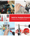 6 Piece Wire Twister Drill Set With Bit Holder Keychains And Red Wire Nut Twister used for wire bundling and organization
