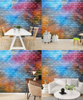 Peel And Stick Graffiti Wallpaper Roll 144 Inch Wide By 100 Inch High Self Adhesive Colorful Wall Mural For Living Room Decor