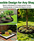 No Dig Landscape Edging Kit 33 Ft Long 4 Inch Tall Black Plastic Border flexible garden barrier for various shapes