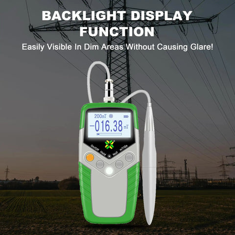 Digital Tesla Meter Gaussmeter For DC Magnetic Fields With Backlit Display On The Go 0 To 200 mT And 0 To 2000 mT Ranges
