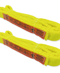 Two One Inch Webbing Sling Six Foot Lifting Straps, polyester, heavy duty for moving, towing, hoisting, load securement
