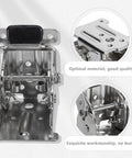 Self Locking Folding Table Leg Hinges Set 2 with 90 Degree Rotation, close-up of SPCC metal hinge details and mechanism