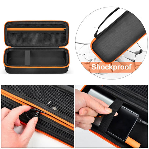 Universal Air Pump Case Storage Bag for Cordless Tire Inflator with EVA shell and secure zipper, protecting accessories