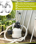Four Pack 1.5 Inch Stainless Steel Hose Clamps For Pool Filters And Pipes Built Dang Tough With Corrosion Resistant Bands on pool equipment.