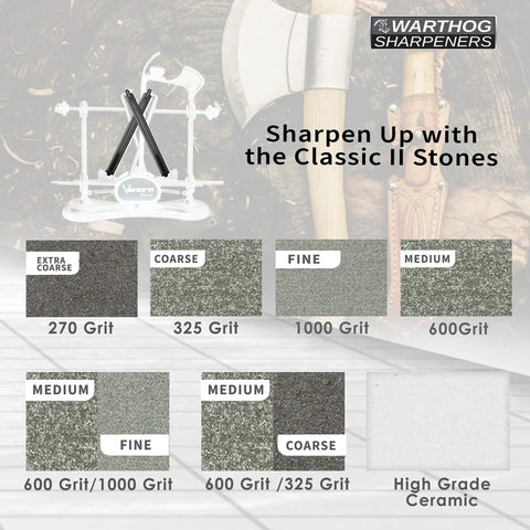 Grit options including 1000 grit for V-Sharp A4 Replacement Hones Fine 1000 Grit For A4 And Classic II Knife Sharpener Systems.