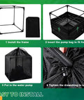 Heavy Duty Pond Pump Filter Bag For Outdoor Koi Ponds Large Pond Barrier Bag With Ultra Fine Honeycomb Mesh installation steps