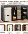 Mini Fridge Cabinet With Storage And Power Outlet Coffee Bar Cabinet With Space For A Mini Fridge And Microwave Shelf Liquor And Wine Bar Storage Go To Beverage Station For Kitchen Dorm Or Living Room showing compatibility with various refrigerator types.