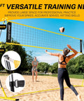 Game Ready Portable Volleyball Net Set 12x8 Ft With Four Height Levels From 5.05 To 8 Feet No Tools Needed on beach