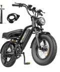Beast Of A Fat Tire Electric Dirt Bike For Adults With 16 Inch Wheels 500W Brushless Motor 20 MPH Top Speed 70 Mile Range Removable 48V 13 5Ah Battery Full Suspension 7 Speed Gears Off Road Ebike For Trails And Commutes, black