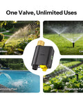 Brass Inlet Smart Sprinkler Timer With Zigbee Hub For Your Yard, Weather Adaptive Irrigation, Battery Powered 4 AA, Six Custom Schedules, Garden Yard Controller, No Flow Meter, HA Compatible on garden, lawn, pool and vegetable patch