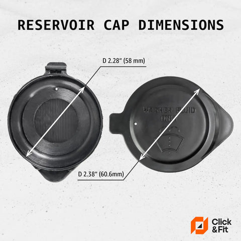 Windshield Washer Fluid Reservoir Cap Fits Toyota Camry Corolla RAV4 Highlander Sienna Avalon Tundra Prius 2002 Through 2022 Replacement Black
