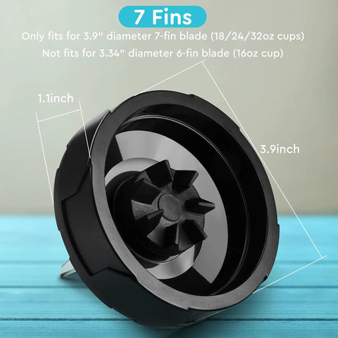 7-fin blade attachment for 24oz smoothie blender cups with sip and seal lid reusable travel shaker cups for shakes and smoothies