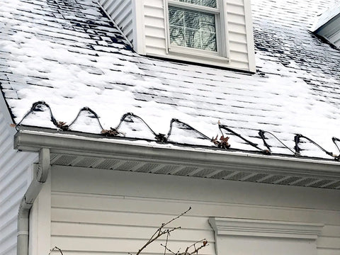 RC60 60 Foot Heating Cables for Roof and Gutter Black, Preassembled and Easy Install on snowy roof to prevent ice dams.