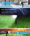 Outdoor Solar Lights 6 Pack 2 In 1 Spotlight Kit With 3 Modes IP67 waterproof lighting in rain and frost