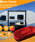 Red 3.9 Inch LED Side Marker Light For Automotive Front And Rear Clearance Indicator For RV Camper Trailer 12V DC Low Power