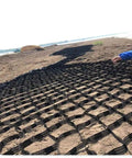 Foldable Polyethylene Honeycomb Pavers For Permeable Gravel Drainage No Fuss Lawn And Patio Grid Slab 6x10m installed on gravel