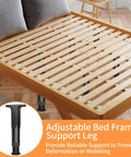 Heavy Duty Adjustable Bed Support Legs Eight Pack For No Sweat Furniture Leveling And Solid Room Setup Reinforcement on bed frame.