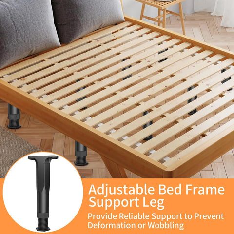 Heavy Duty Adjustable Bed Support Legs Eight Pack For No Sweat Furniture Leveling And Solid Room Setup Reinforcement on bed frame.