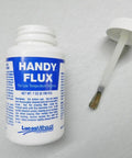 Flux Paste Pro Grade 7 Oz Jar With Brush Cap for Silver Soldering and Brazing Jewelry Making with label and open brush cap