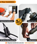 Brass Outdoor Landscape Spotlight Kit, Low Voltage 12V Wired LED Uplights installation guide, steps to setup.