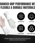 Pro Fencing Glove For Foil, Epee, And Saber with grip material details and focus on flexible, durable design.