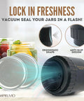 All-New 2026 Electric Mason Jar Vacuum Sealer Kit with ergonomic design, sealing lids for fresh food preservation.