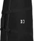 Beast Bell Kit Porter With Wheels For Students, heavy-duty roll-on case in black with telescoping handle, front view.
