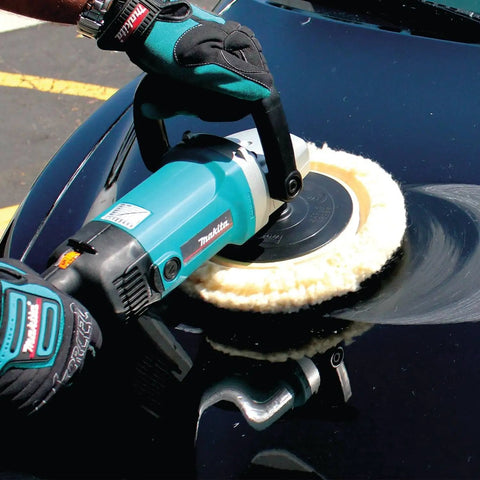 7 Inch Polisher With 10 Amp Motor And 3200 RPM Variable Speed Dial For Custom Finishes on car hood