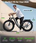 Person riding Beast 1500W Electric Fat Bike For Adults With Full Suspension And Hydraulic Brakes 26 Inch Snow White
