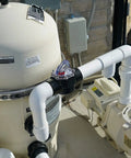Flow Meter With Check Valve And Velocity Scale For 2 Inch Schedule 40 Pipe GPM Readout With High Accuracy 98.1 Percent installed