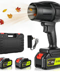 Ultra Lightweight Cordless Leaf Blower With Turbo Boost Up To 10,000 RPM, 21V Power, 2x3.0Ah Batteries, handheld tool and case