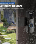 Anti Theft Doorbell Mount No Drill Easy Install Mounting Bracket For Video Doorbell Camera with weather shield installed outdoors