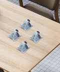 Adjustable Heavy Duty Furniture Leveling Feet With PVC Pads And Cold Rolled Steel Non Slip Floor Protectors For Chairs And Tables And Cabinets Sidemount Installation For Stable Even Surfaces On Uneven Floors, four mounted on table