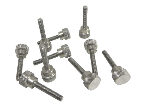10 Pack 10 32 By 1 Inch 303 Stainless Steel Diamond Knurled Thumb Screws With Straight Shoulders And Flat Tips For Quick No Hassle Adjustments And Rock Solid Grip