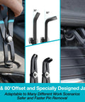 2 Piece Push Pin Pliers Set With Spring Loaded Jaws And 30 Degree And 80 Degree Offset Angles For Easy Trim Fastener Removal