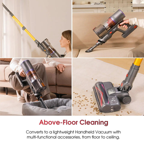 Total Game Changer Cordless Stick Vacuum Cleaner delivering raw 55Kpa suction for above-floor cleaning of pet hair and crumbs.