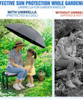 42 Inch Garden Chair Umbrella With Universal Clamp, 360 Degree Swivel Sun Shield For Garden Seats, Kneeling Benches
