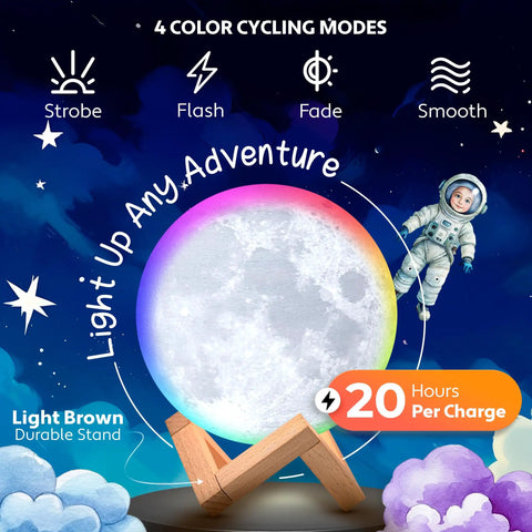 3D Moon Night Light For Kids Bedroom Dope Color Changing Globe LED With Touch And Remote Control Built In Timer And Dimming