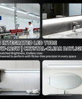 Ultra Bright 8 Ft LED Shop Light 120W Daylight 6000K To 6500K Boss Level Efficiency SMD 2835 Linkable Non Dimmable