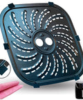 Top Notch Air Fryer Crisper Rack For 8QT PowerXL Vortex Pro Models Heavy Nonstick Grill Tray with design and rubber feet.