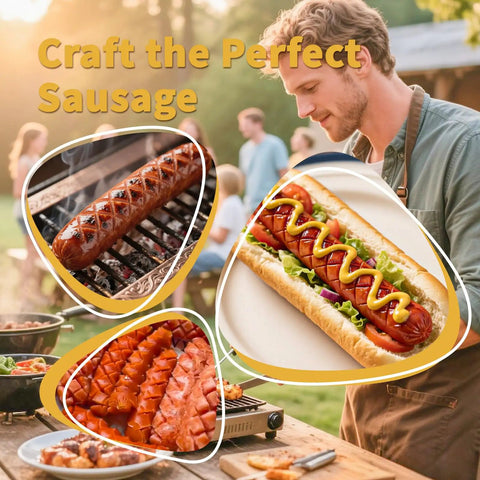 Hot Dog Cutter Criss Cross Slicer with No Touch Release grilling and serving summer BBQ sausages