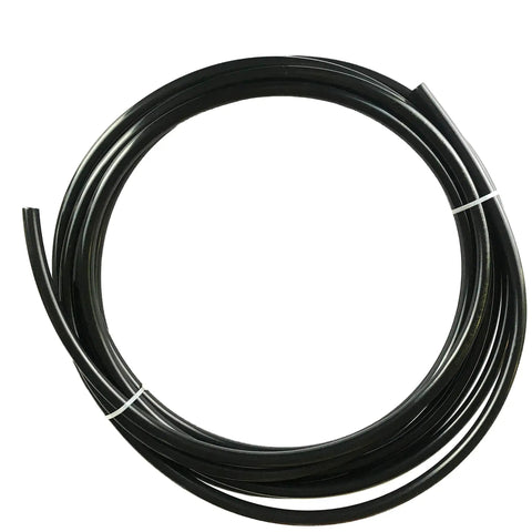 Coiled Durable Nylon Hose 1/4 Inch ID And 5/16 Inch OD, 10 Feet Black Vacuum Tube For Air Brake Systems And Fluid Transfer