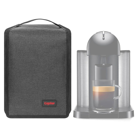 Durable Dust Cover For Nespresso Vertuo Coffee And Espresso Maker By Breville, Waterproof Outer With Pearl Cotton Lining For Maximum Protection, Dark Gray