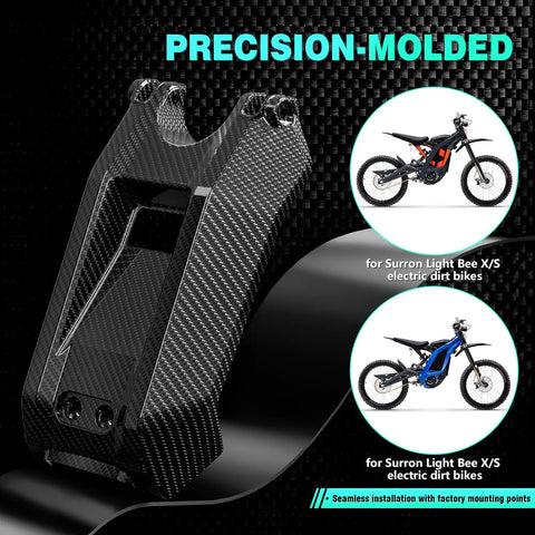 Carbon Fiber Battery Cover For Surron LBX And Sur Ron Light Bee X Electric Dirt Bike Black Shield Heavy Duty Battery Lid Guard
