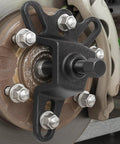Front Hub Installer Puller Tool For Cars And Trucks, flange style axle remover for 3.75 to 4.50 inches, in use on vehicle hub