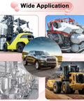 Collage showing vehicles and machines for wide application of 7Pcs Grease Gun Needle Tips Kit with trucks and industrial equipment.
