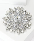 Blue Center Gem Rhinestone Flower Brooch For Women Eight Color Inlay Crystal Pins Jewelry Accessory For Office Party Casual Wear A Luxe Sparkly Statement Piece That Elevates Any Outfit And Makes A Great Gift