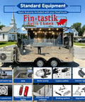 Fresh Mirror Finish Food Truck Rigged Out As A Flexible Mobile Catering Trailer With Heavy Duty Axles ready for service with essential features.