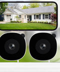 No Drill Window Camera Kit 2K 2 Pack With Dual Band WiFi Two Point Four GHz And Five GHz Dome Cameras for Home Security